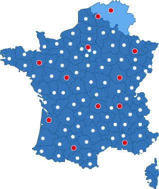 80 relays everywhere in France and Belgium